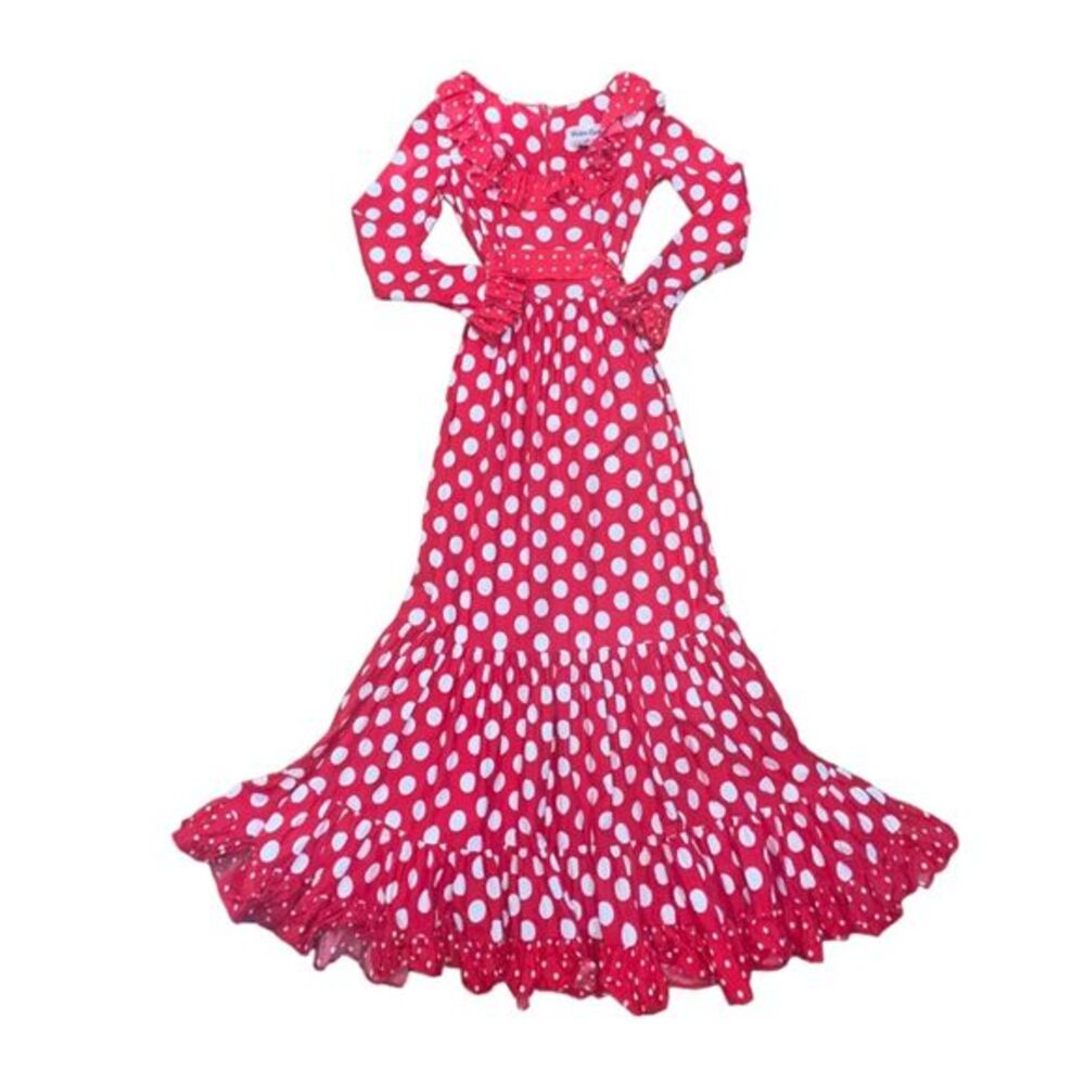 Vintage Victor costa small hostess party dress red 70s Valentines saks 5th - Picture 2 of 16